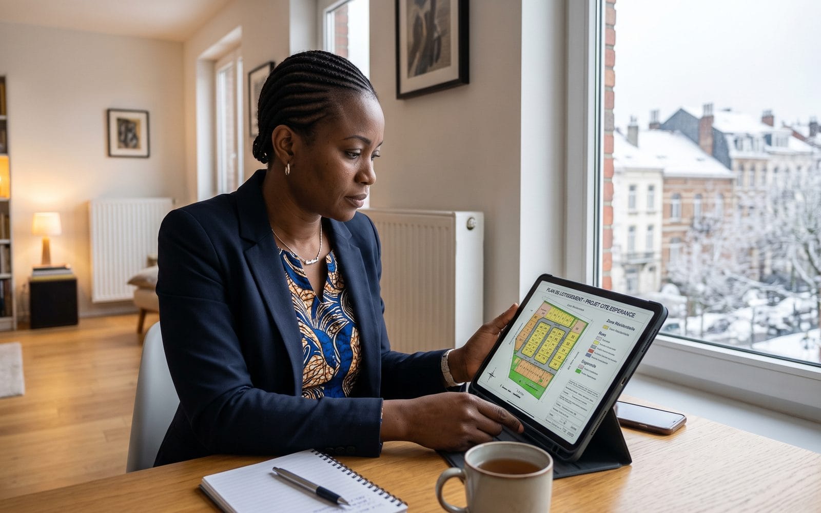 Membre de la diaspora sénégalaise suivant son projet immobilier à distance